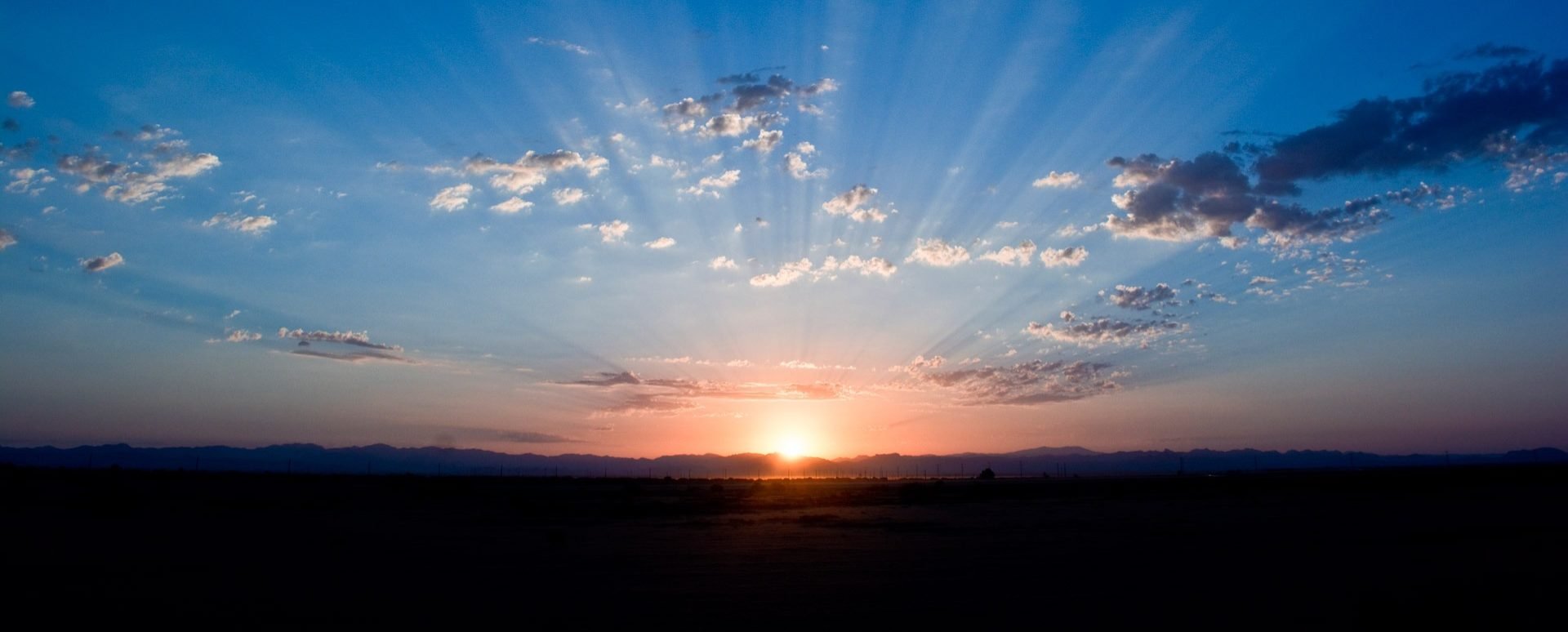 Sunrise over an open landscape